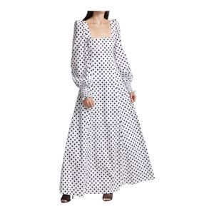 - CAROLINE Constas Elliot Dot Maxi Dress Size Medium NWT